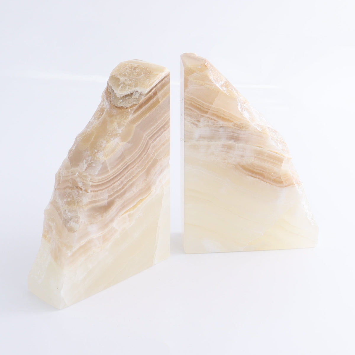 Calcite/Onyx Bookends Set of 10 pairs | Mi Esperanza Minerals | Supplier of Crystals and Onyx
