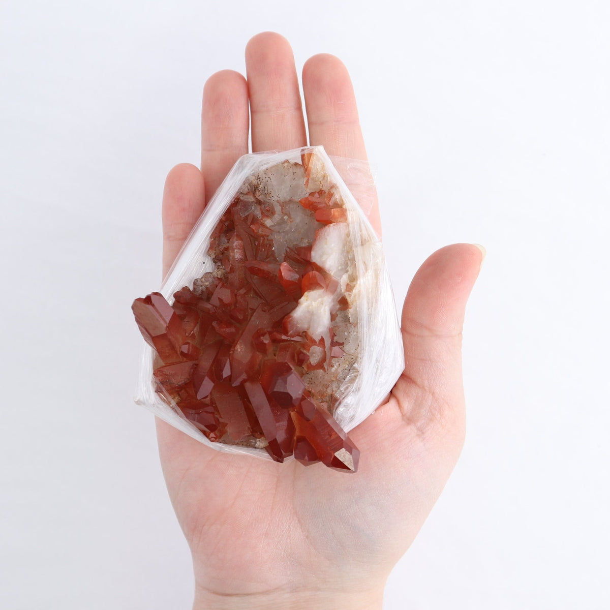 Quartz Hematite Inclusions Flat from Morocco