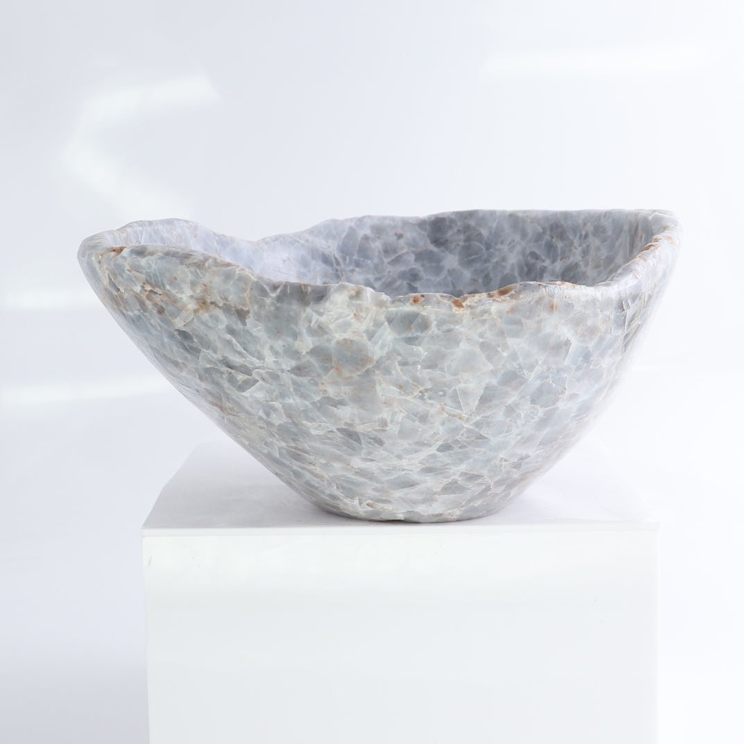 Blue Calcite Bowl 10"