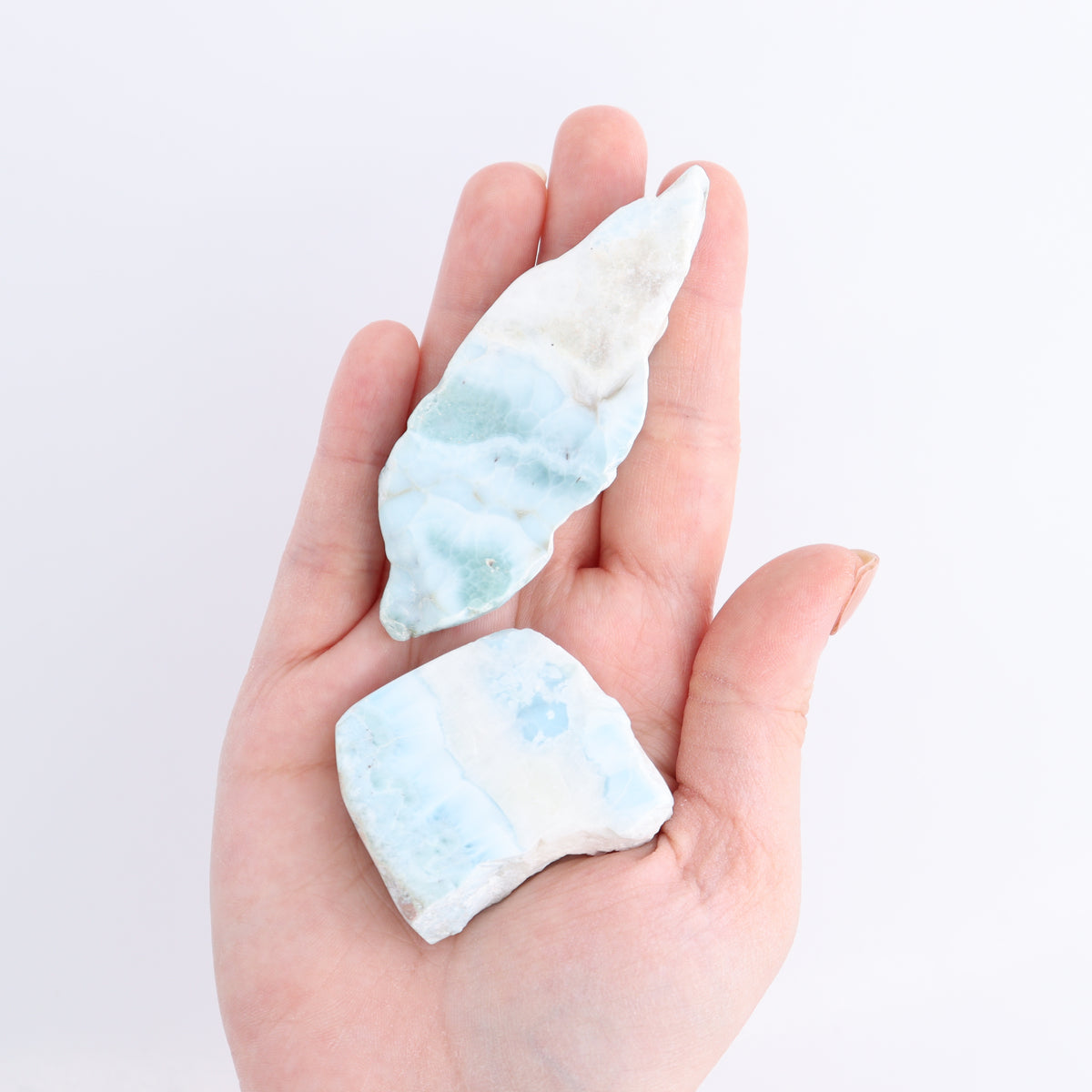Larimar Slices Set of 12 | Mi Esperanza Minerals | Supplier of Crystals and Onyx