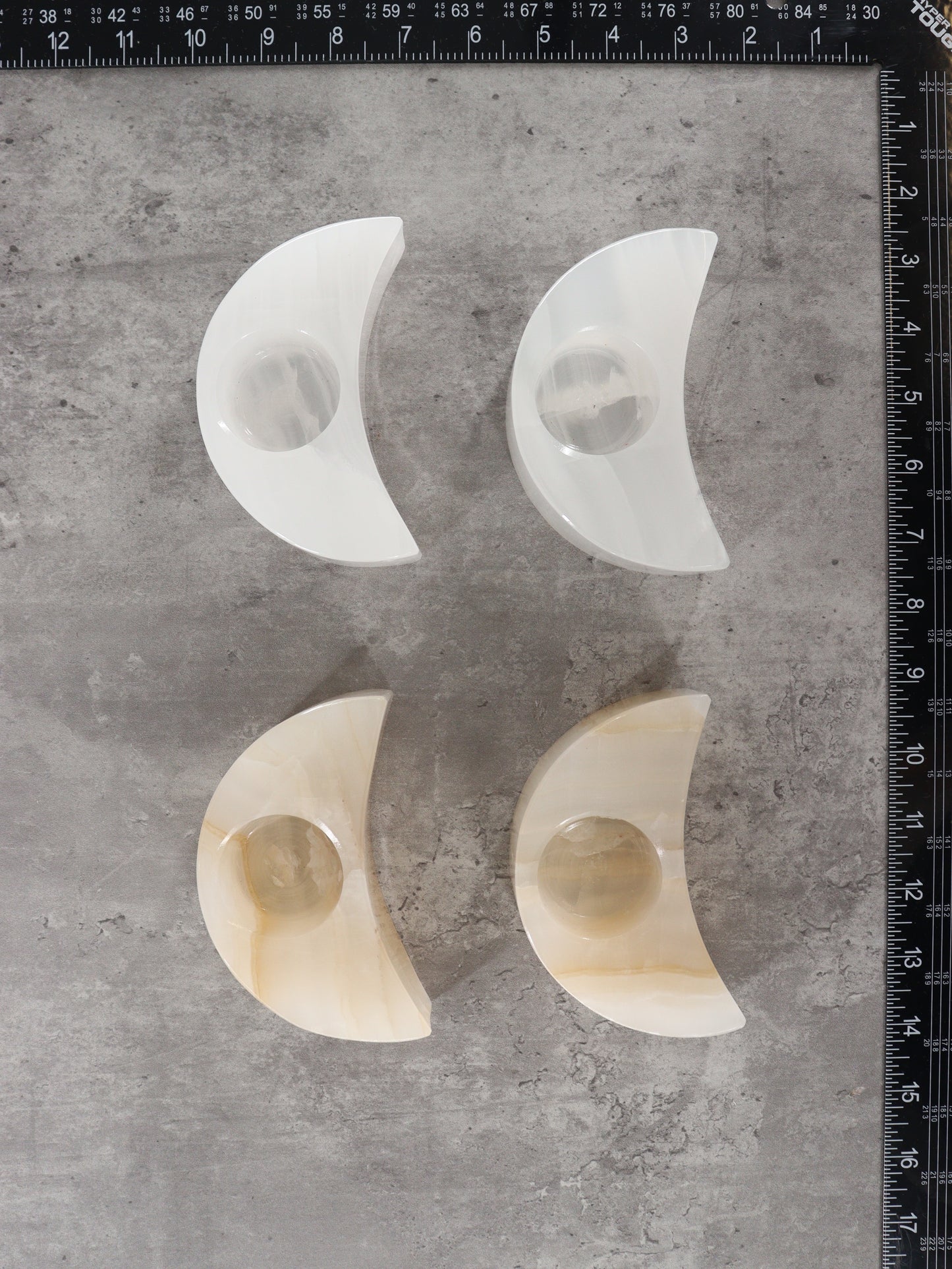 ONE White Onyx Moon Candle Holder | Mi Esperanza Minerals | Supplier of Crystals and Onyx