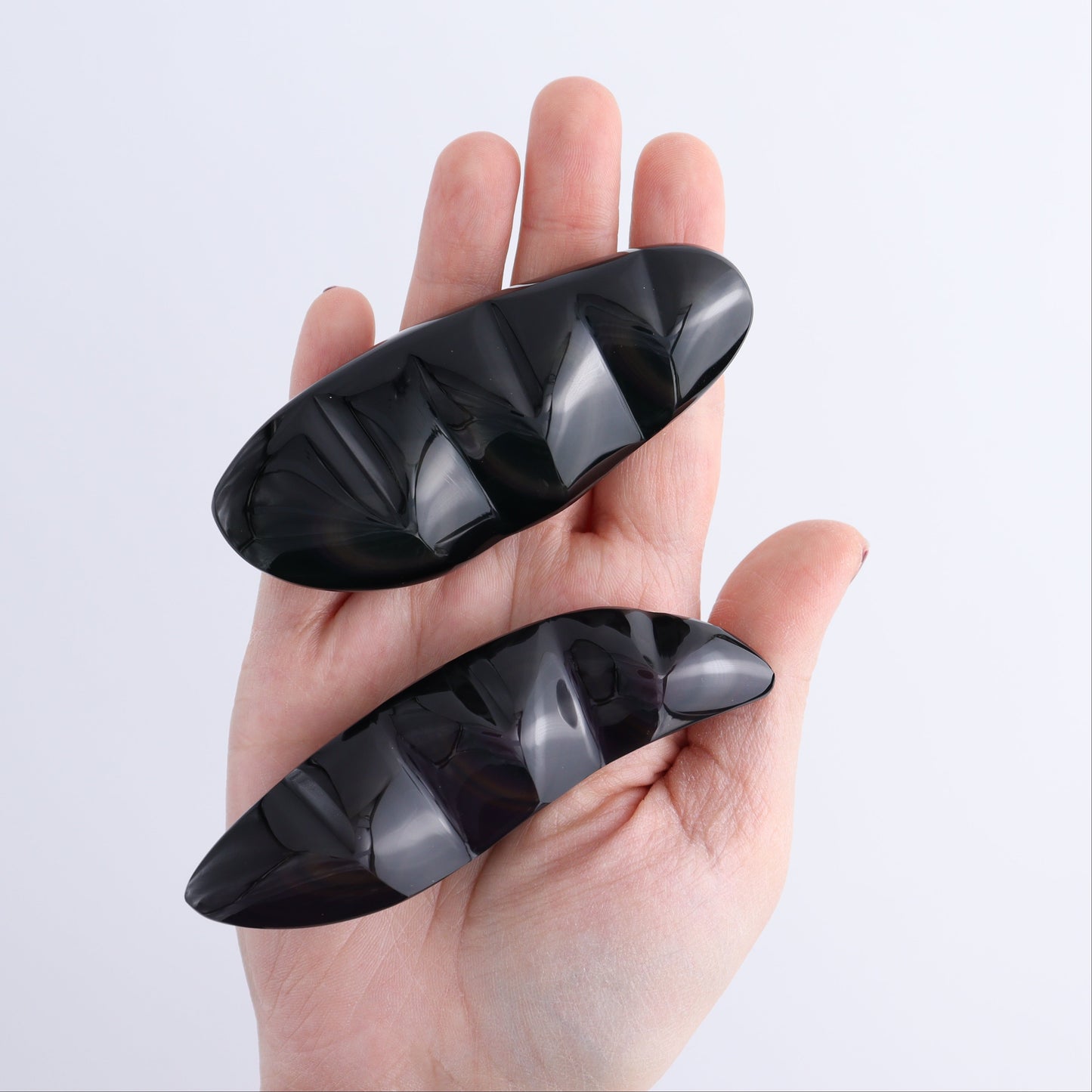 Rainbow Obsidian Heart Set of 2 | Mi Esperanza Minerals | Supplier of Crystals and Onyx