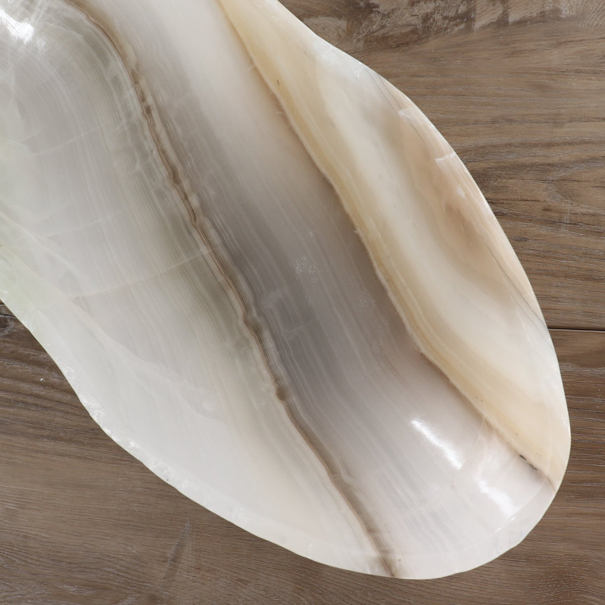 Mexican Onyx/Calcite Canoe Bowl 31"