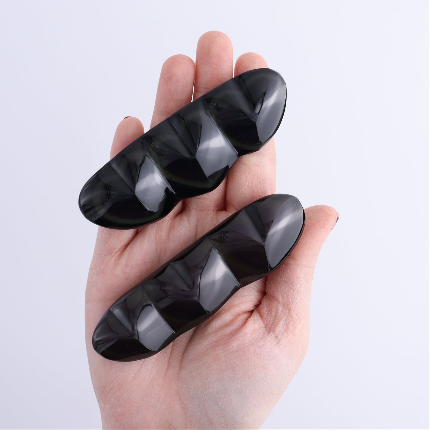 Rainbow Obsidian Heart Set of 2