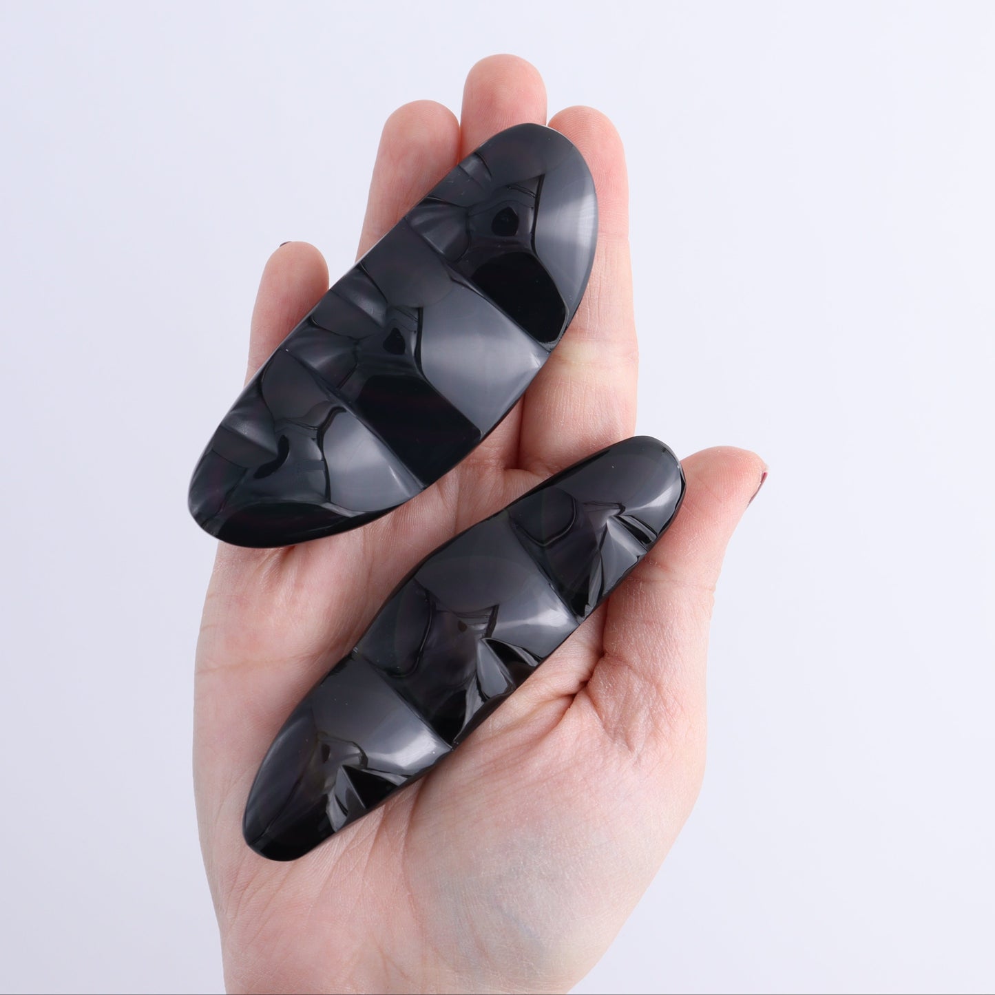 Rainbow Obsidian Heart Set of 2