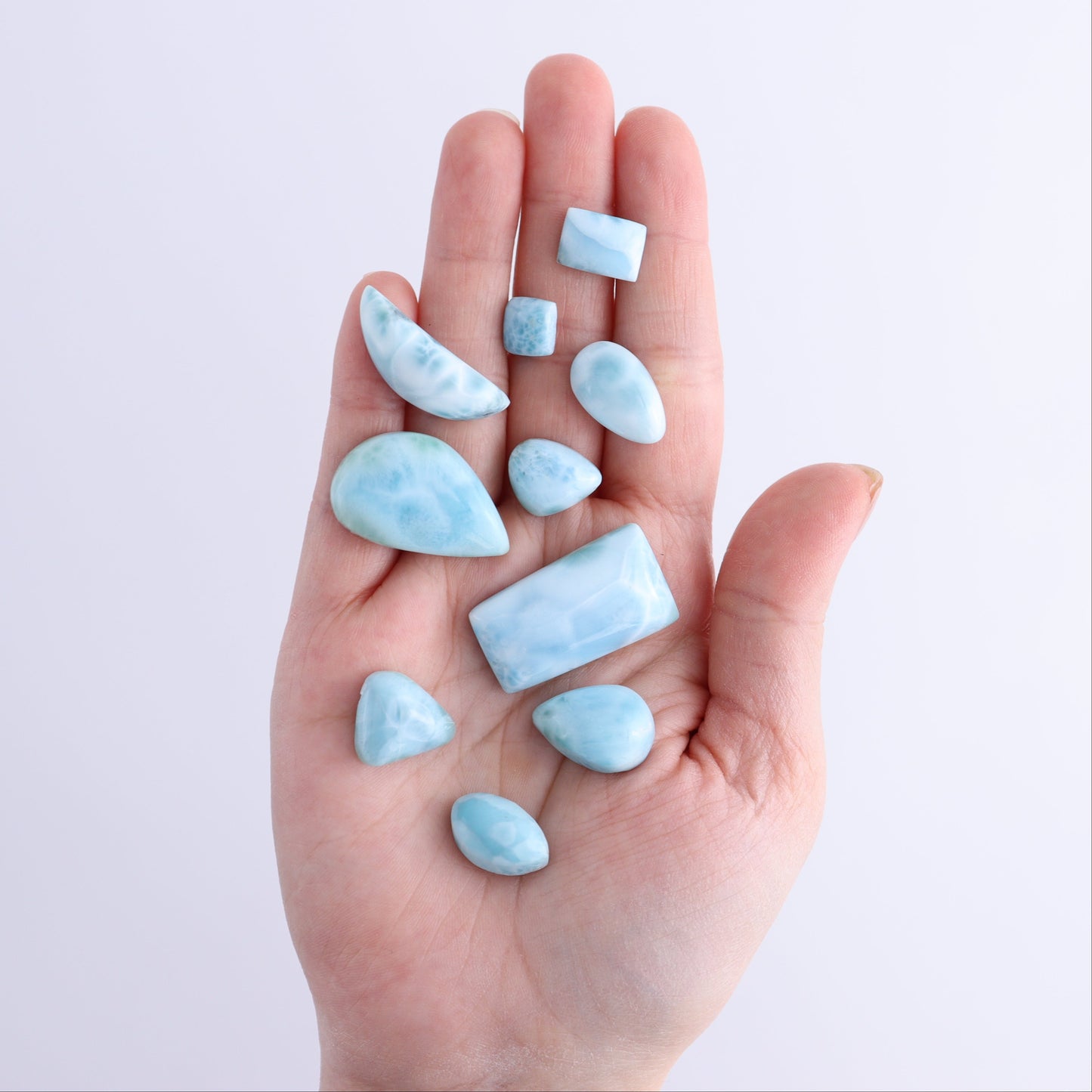 Larmiar Cabs Set of 10 | Mi Esperanza Minerals | Supplier of Crystals and Onyx