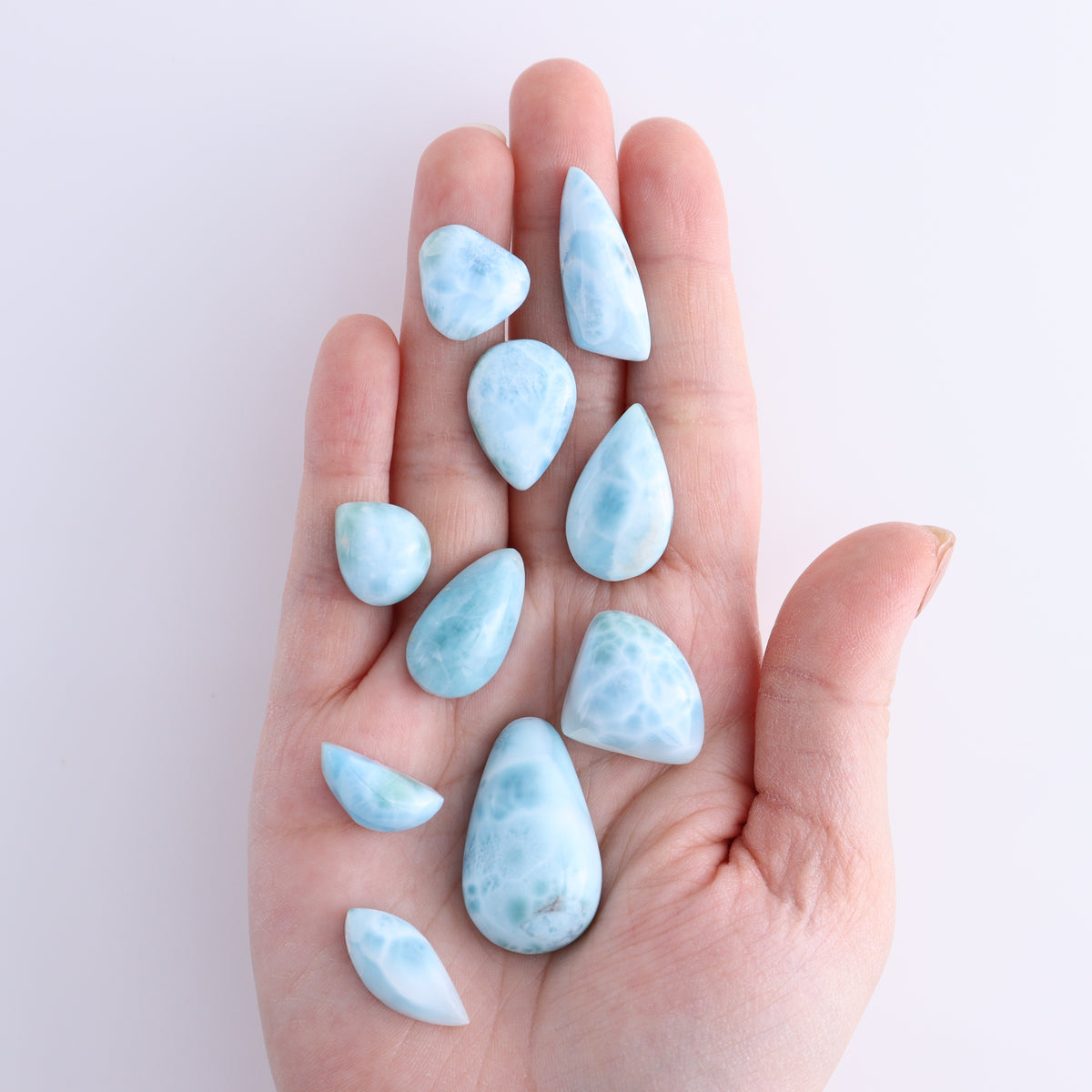 Larmiar Cabs Set of 10 | Mi Esperanza Minerals | Supplier of Crystals and Onyx