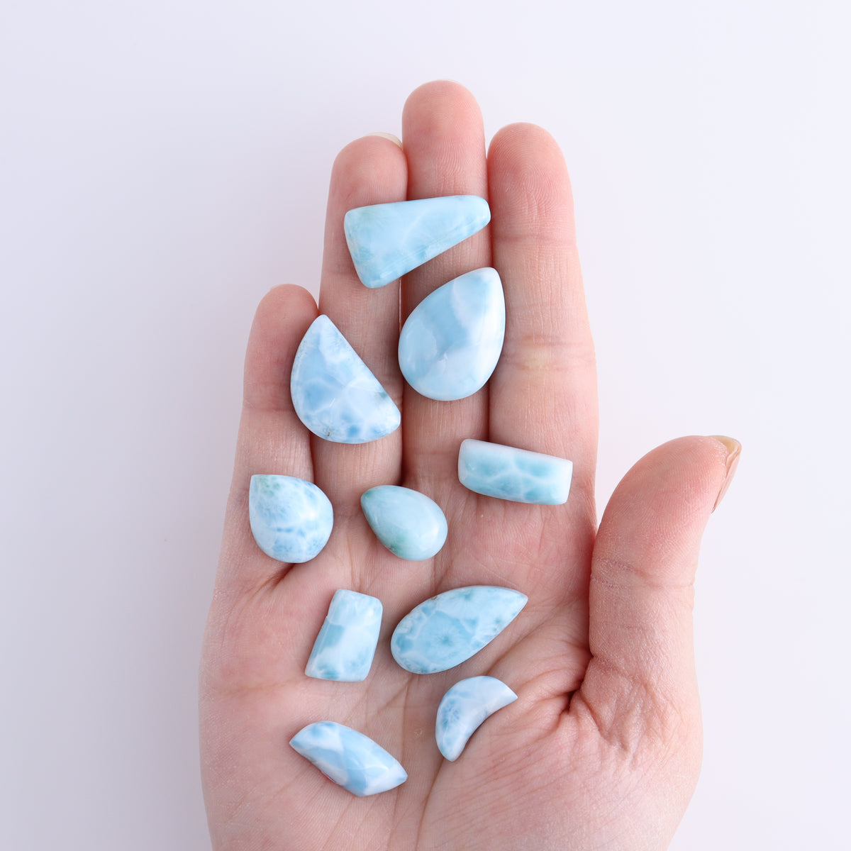 Larmiar Cabs Set of 10 | Mi Esperanza Minerals | Supplier of Crystals and Onyx