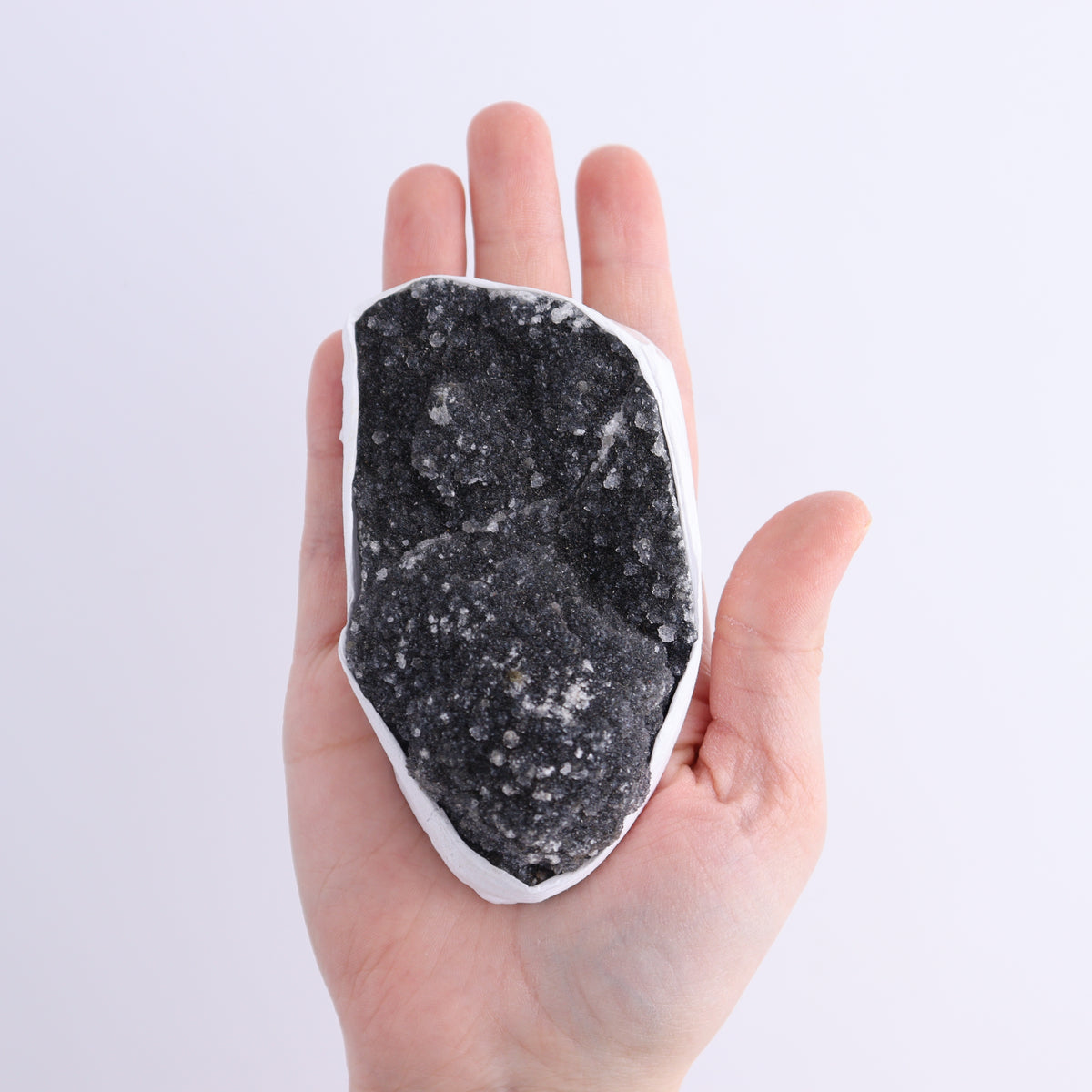 Uruguay Black Amethyst Clusters Flat of 9 | Mi Esperanza Minerals | Supplier of Crystals and Onyx
