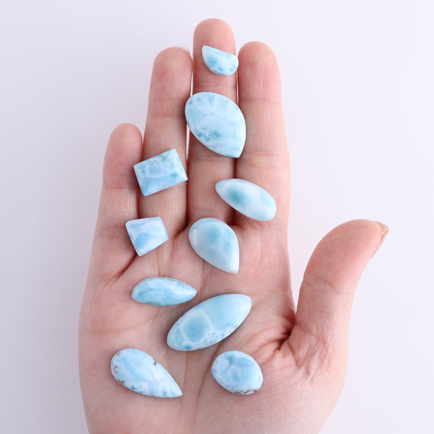 Larmiar Cabs Set of 10 | Mi Esperanza Minerals | Supplier of Crystals and Onyx