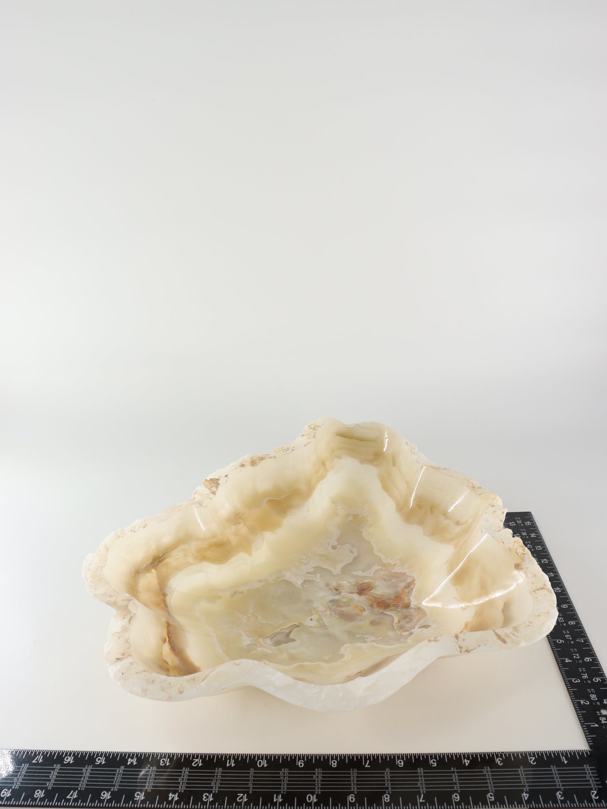 Mexican Onyx/Calcite Bowl 20" | Mi Esperanza Minerals | Supplier of Crystals and Onyx