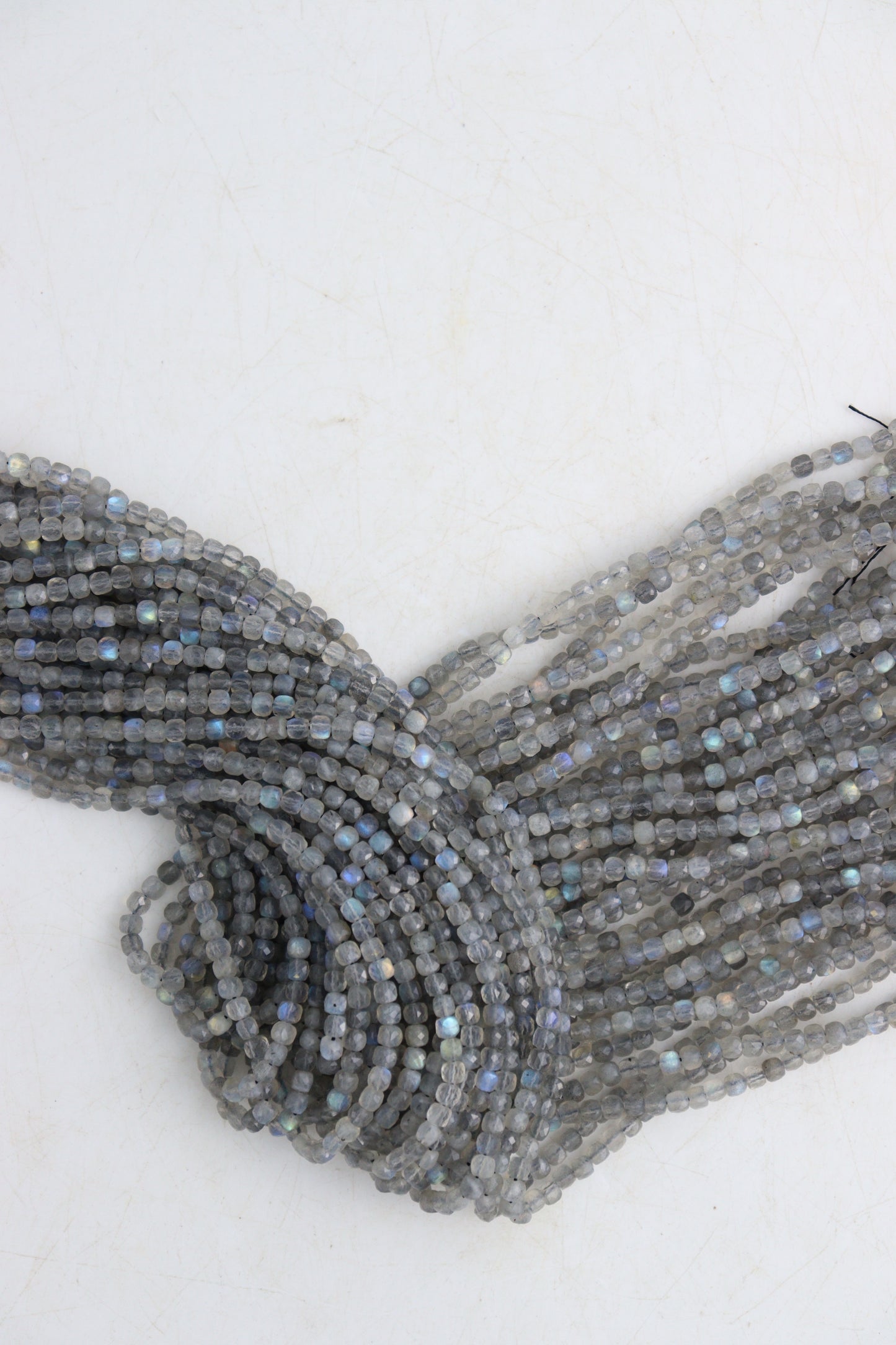 Labradorite 4mm Faceted Cube Beads | Mi Esperanza Minerals | Supplier of Crystals and Onyx