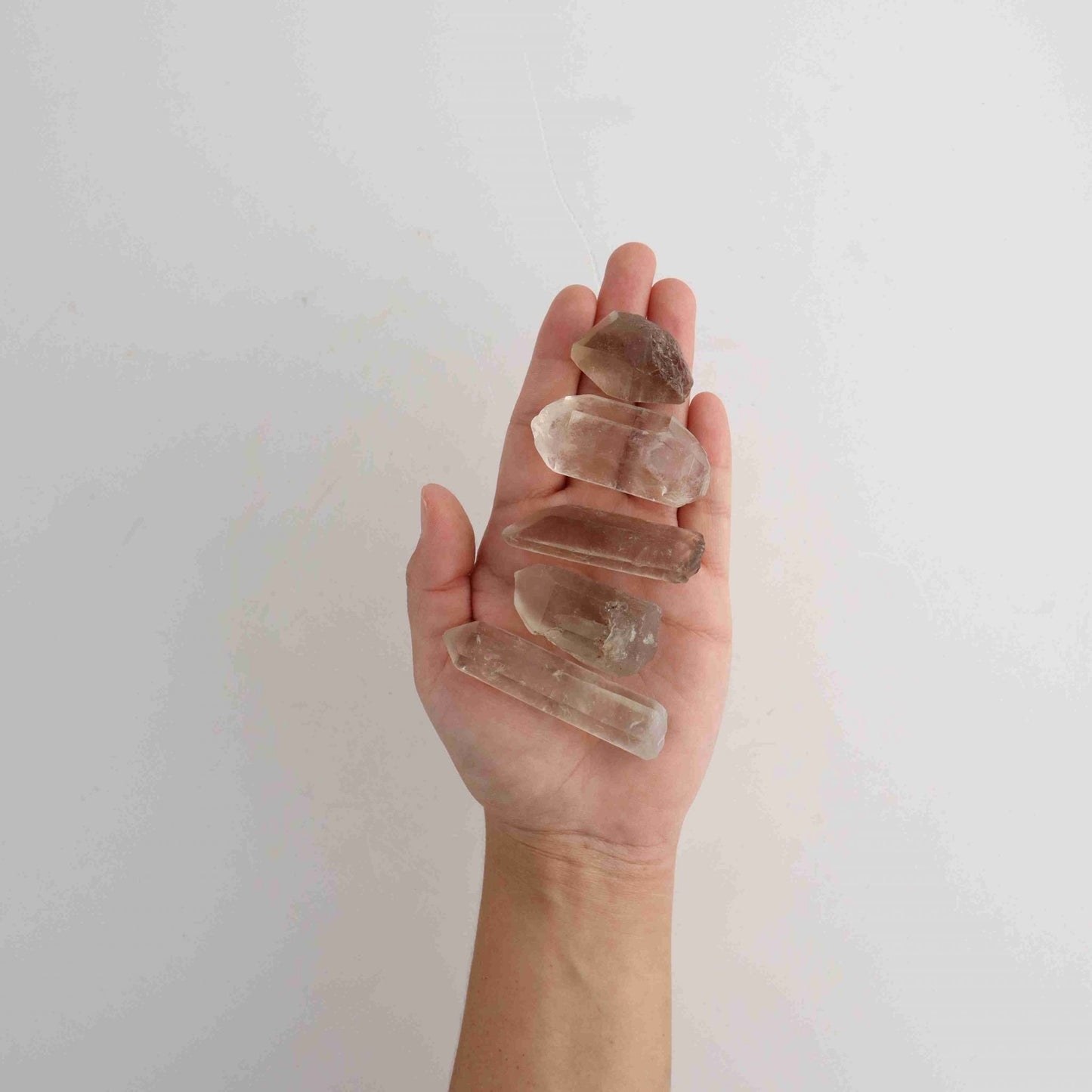 Light Smoky Quartz Set of 5 Pieces | Mi Esperanza Minerals | Supplier of Crystals and Onyx