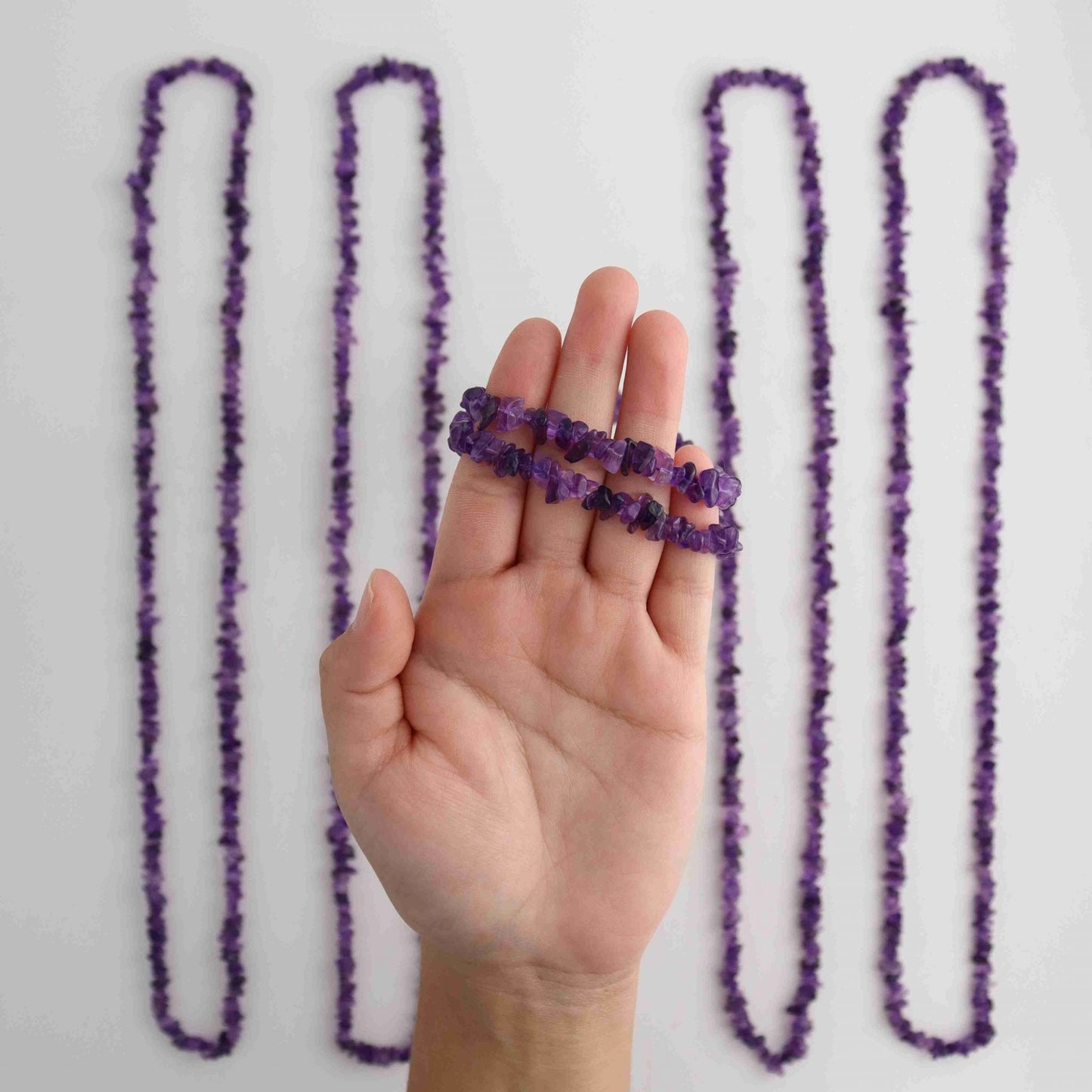 ONE Amethyst Chip Necklace | Mi Esperanza Minerals | Supplier of Crystals and Onyx
