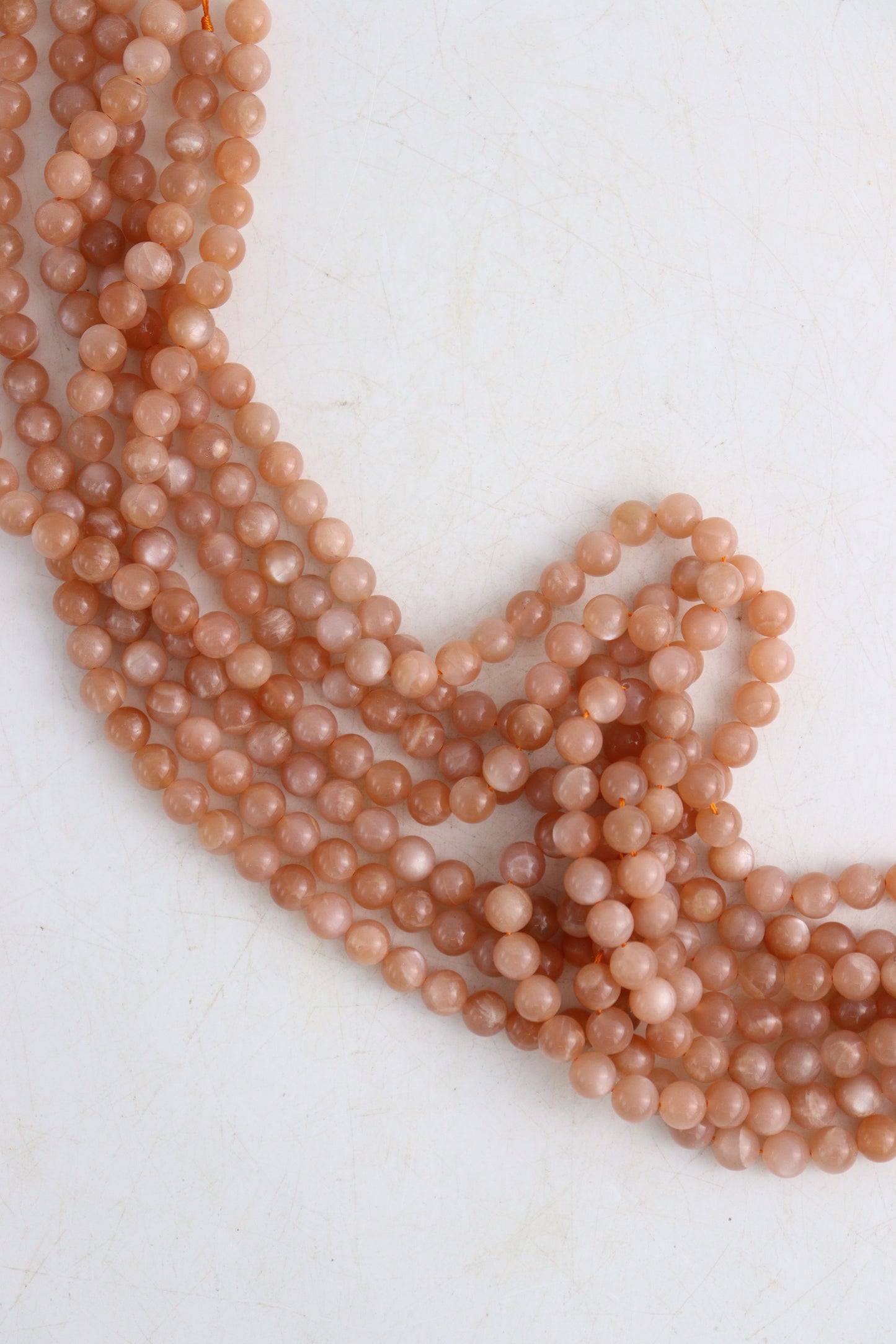 Peach Moonstone 8mm Round Beads | Mi Esperanza Minerals | Supplier of Crystals and Onyx