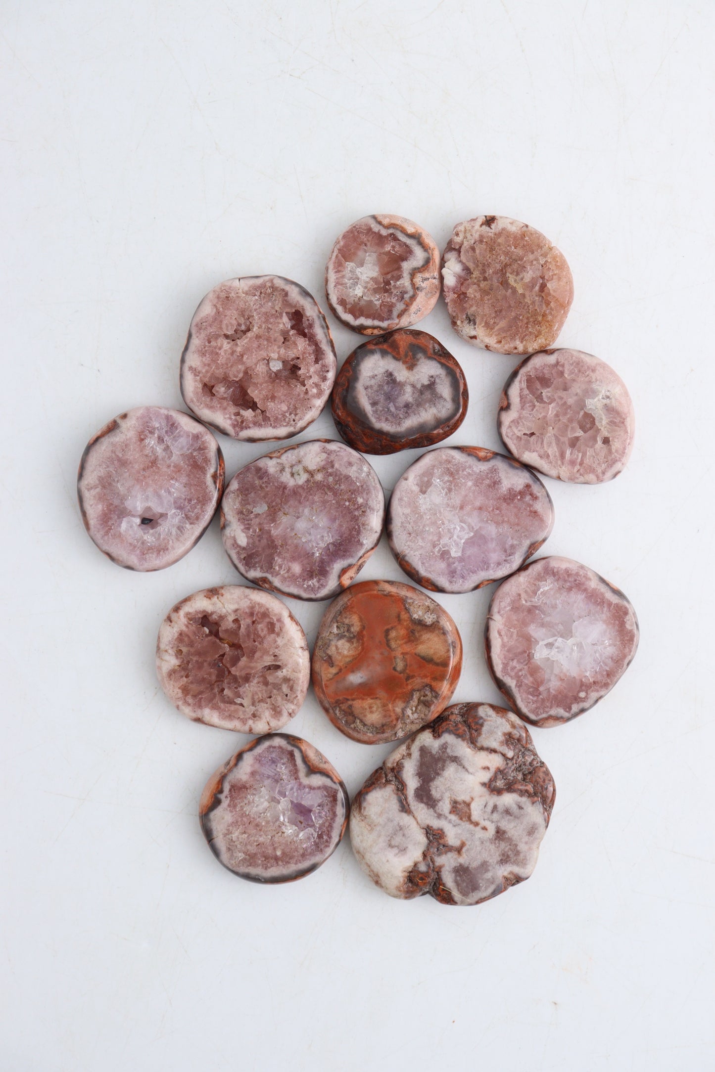1 lb Pink Amethyst Medium Slices - Expert Supplier of Wholesale Crystals & Bulk Gemstones