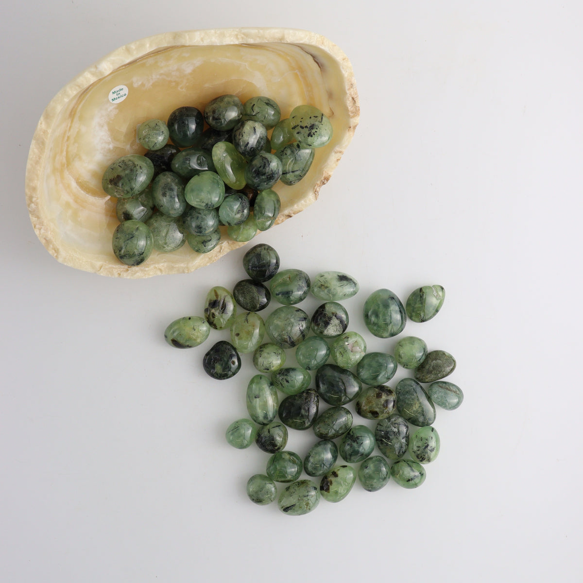 1 Kg Prehnite and Epidote Tumbles - wholesale crystals