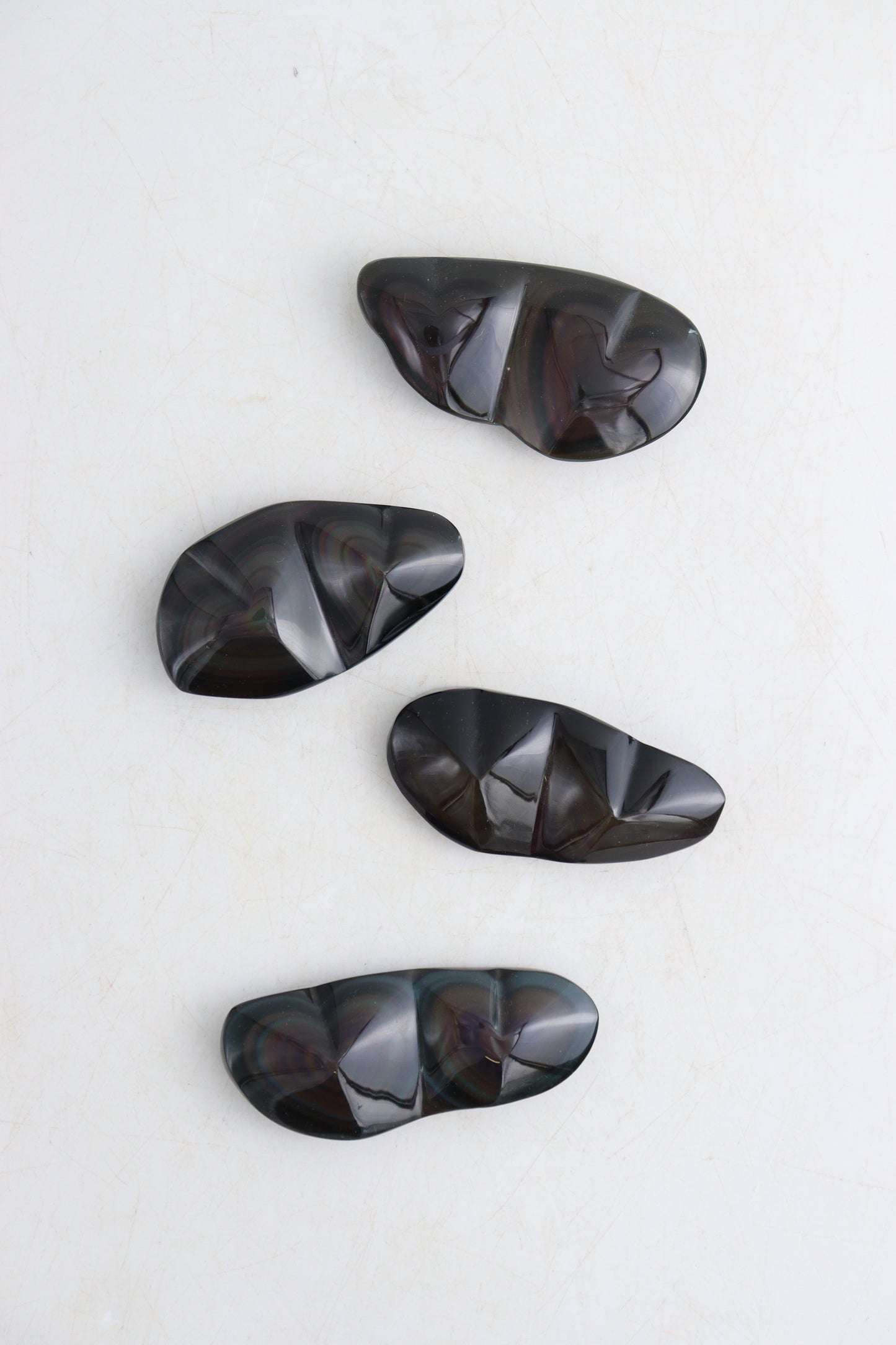 Rainbow Obsidian Double Hearts - Expert Supplier of Wholesale Crystals & Bulk Gemstones