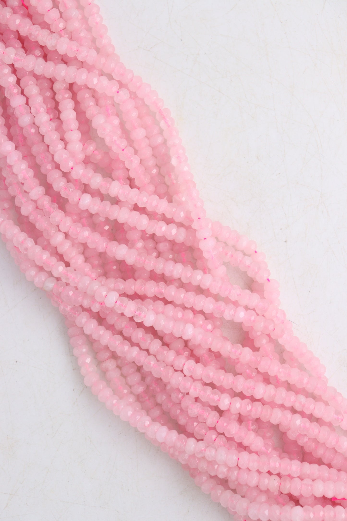 Rose Quartz 5x8mm Faceted Beads | Mi Esperanza Minerals | Supplier of Crystals and Onyx