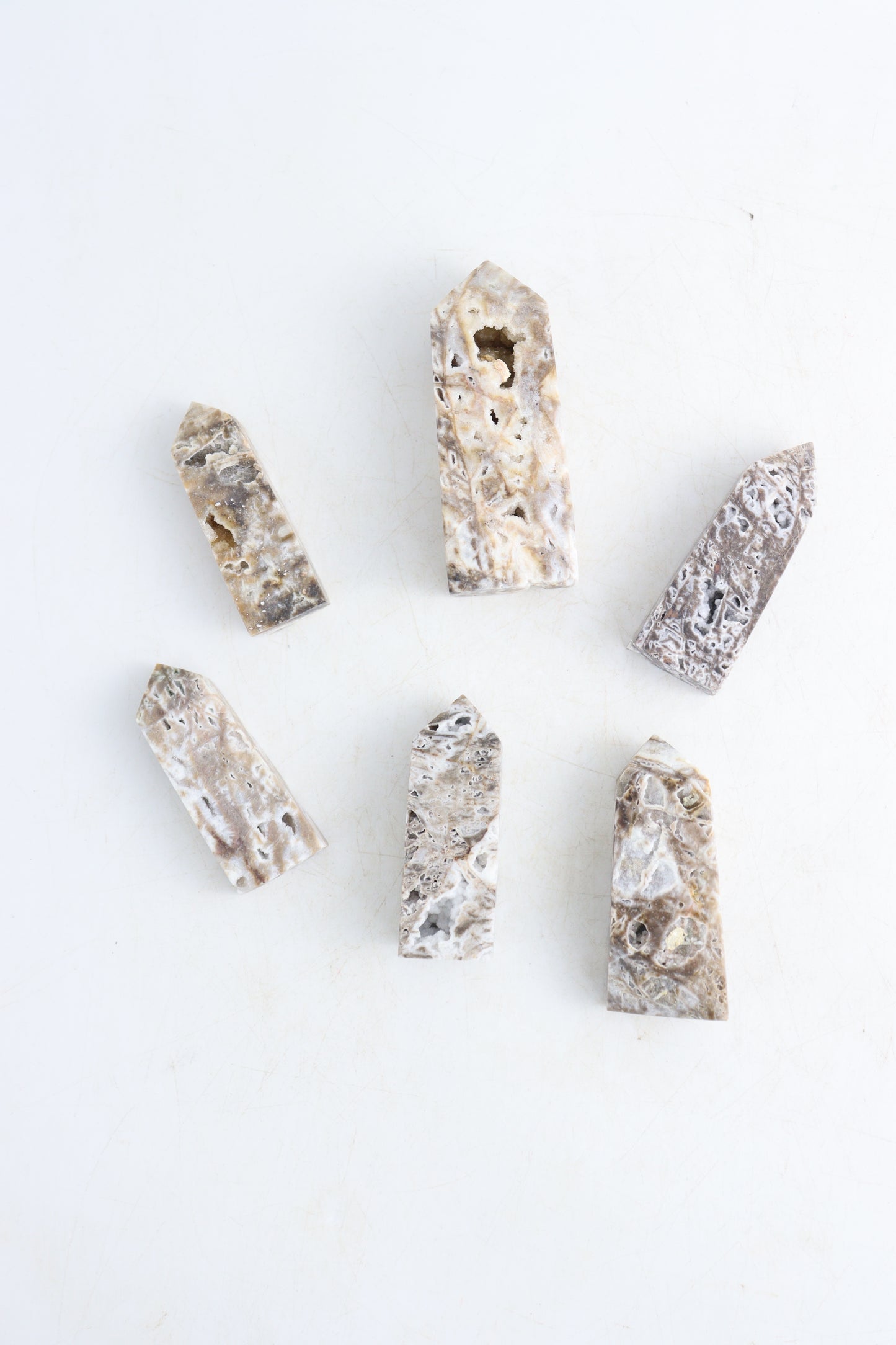 Sphalerite Towers Set of 6 - Expert Supplier of Wholesale Crystals & Bulk Gemstones