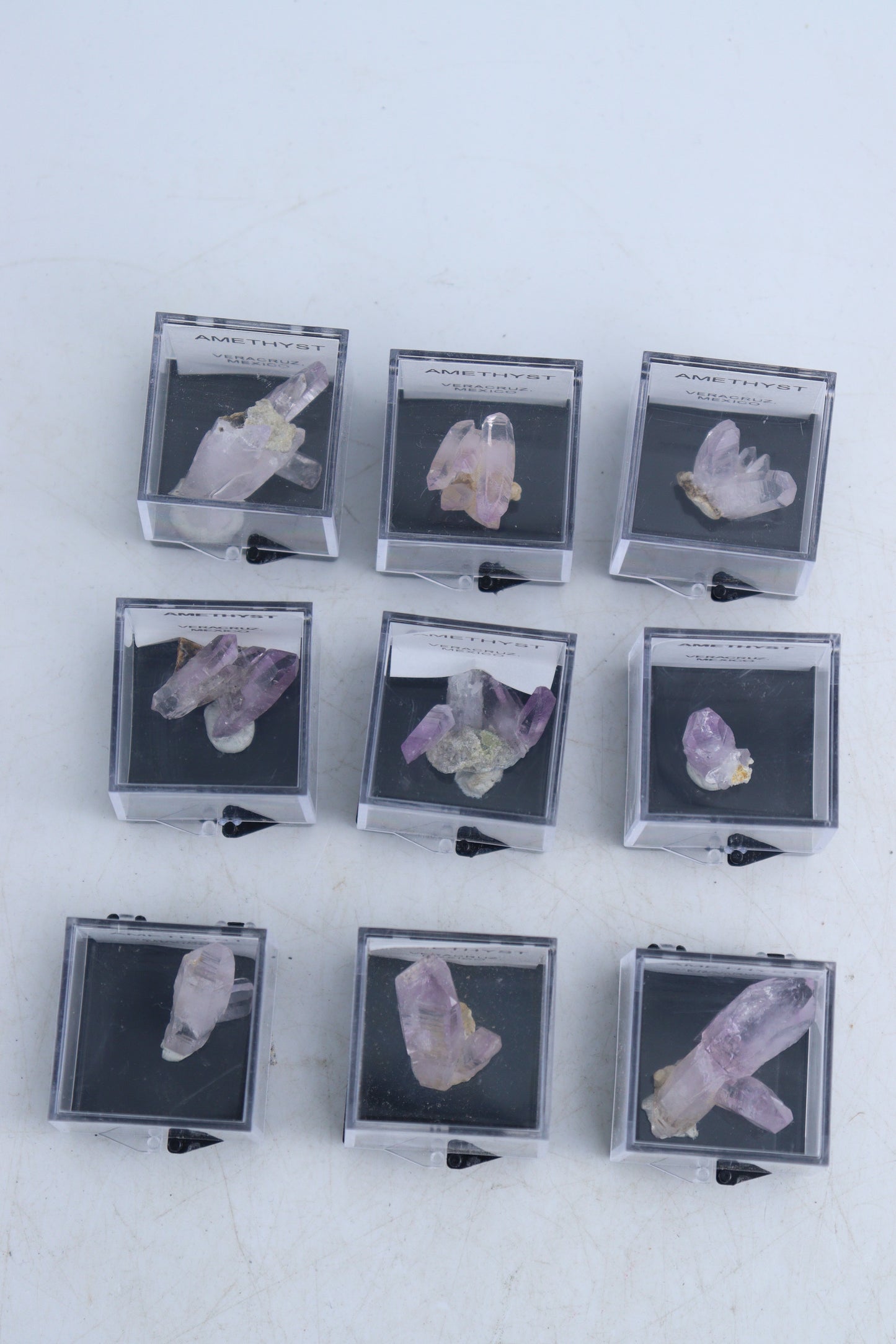 Veracruz Amethyst Set of 9 - Expert Supplier of Wholesale Crystals & Bulk Gemstones