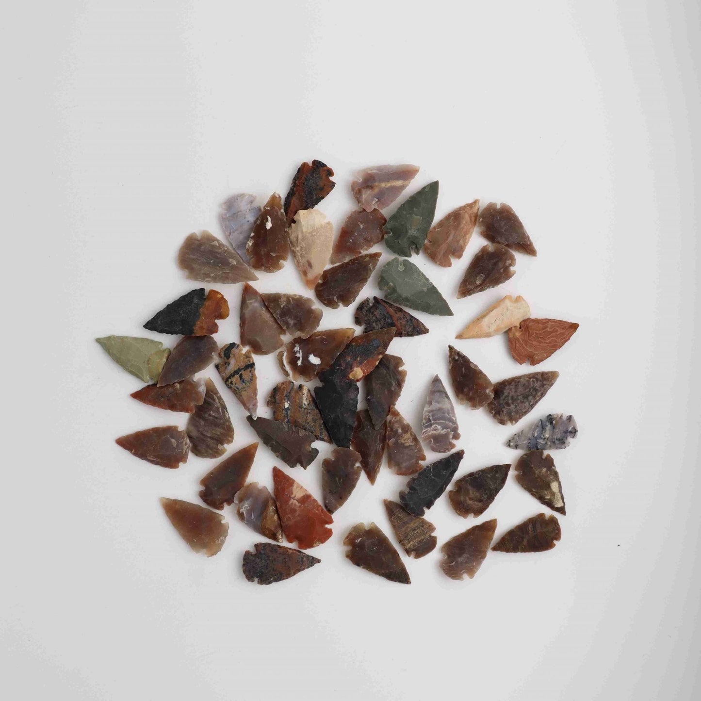 Fancy Jasper Small Arrowheads 100 Pieces | Mi Esperanza Minerals | Supplier of Crystals and Onyx
