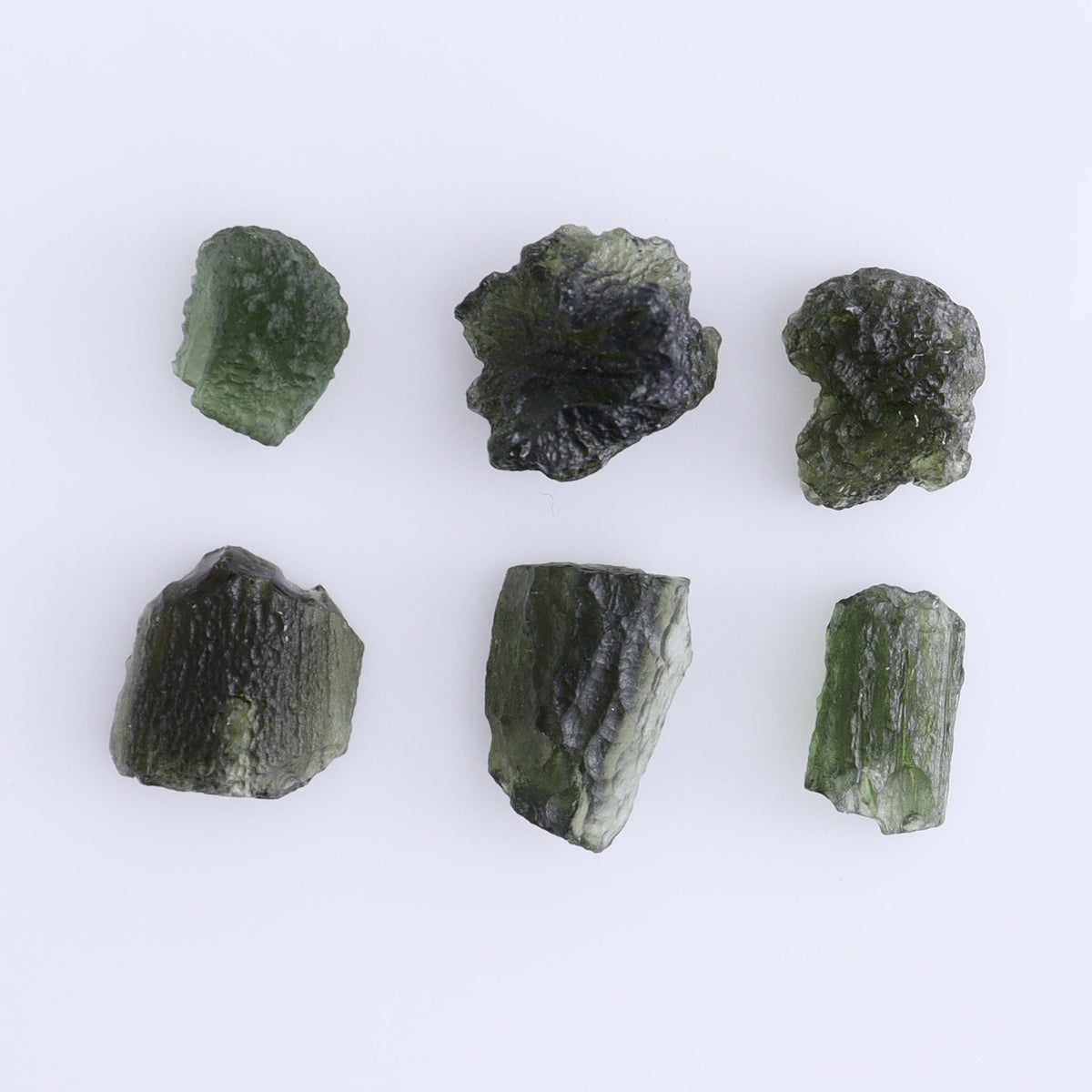 Moldavite Pieces Set of 6 - Expert Wholesale and Supplier of Wholesale Crystals & Bulk Gemstones, ["Czech Republic","Moldavite","Pieces"]