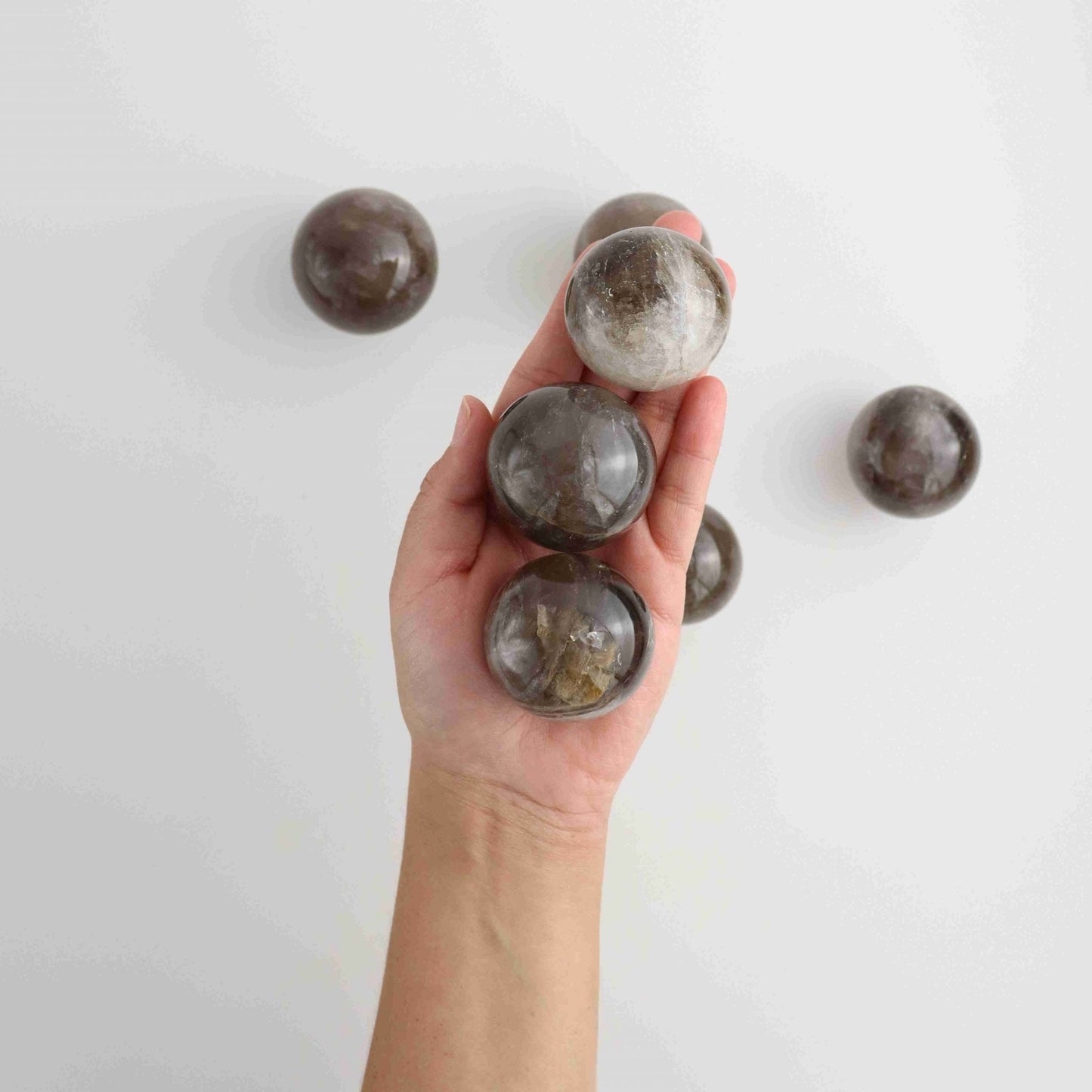 1 Kg Smoky Quartz Spheres - Expert Vendor of Wholesale Crystals