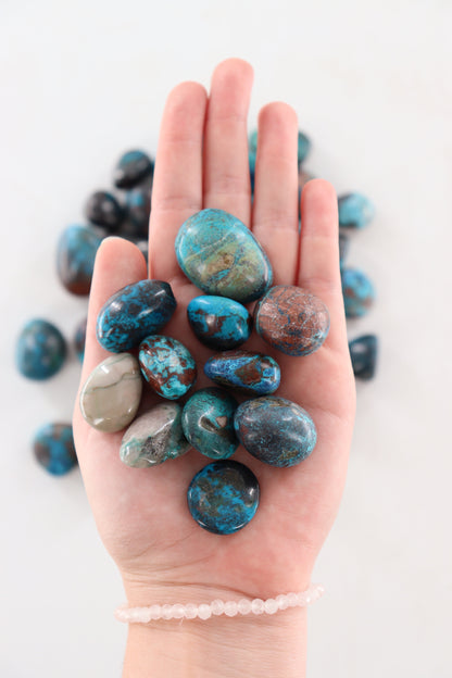 1/2 Kg Chrysocolla Shattuckite Azurite Dioptase Malachite Cuprite Hematite Quartz Tumbles