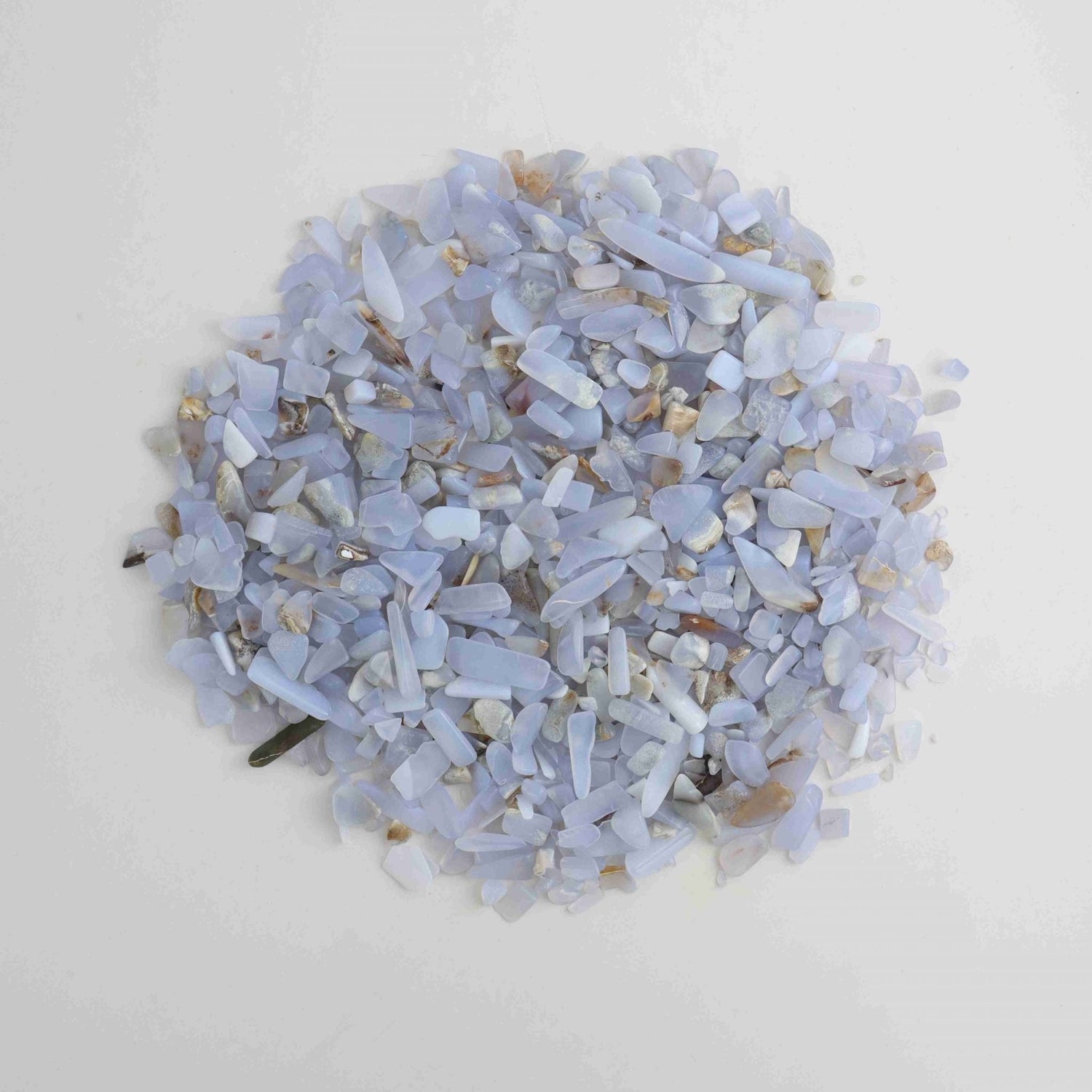 1kg Blue Chalcedony Chips - Expert Supplier of Wholesale Crystals & Bulk Gemstones