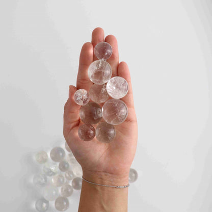 1kg Clear Quartz Mini Spheres - Expert Vendor of Wholesale Crystals