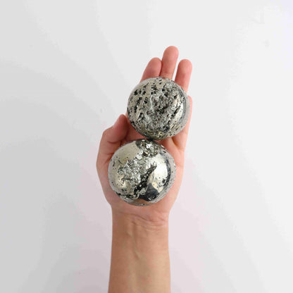 1kg Large Pyrite Spheres (2 pc)