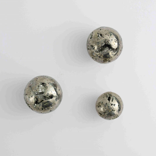 1kg Medium Pyrite Spheres (3 pc) - Expert Wholesale and Supplier of Wholesale Crystals & Bulk Gemstones, ["close_50","Peru","Pyrite","Spheres"]