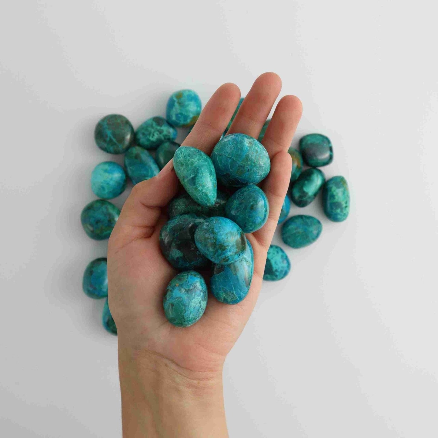 1kg Chrysocolla Tumbles - Expert Vendor of Wholesale Crystals