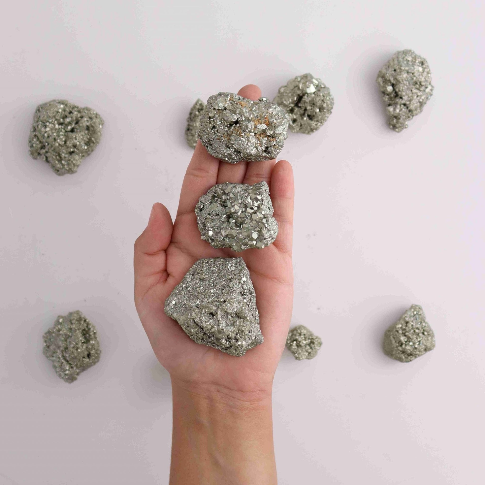 1kg Pyrite Clusters 11 pc - Expert Vendor of Wholesale Crystals