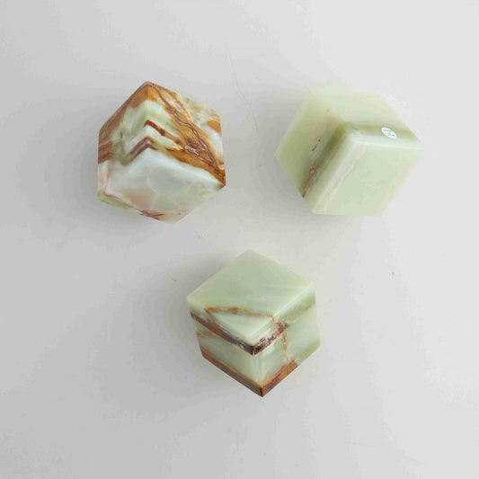 2.75in Green Onyx Floating Cube - Expert Wholesale and Supplier of Wholesale Crystals & Bulk Gemstones, ["Cubes","Mexico","Onyx"]