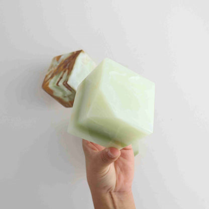 2.75in Green Onyx Floating Cube - Expert Wholesale and Supplier of Wholesale Crystals & Bulk Gemstones, ["Cubes","Mexico","Onyx"]