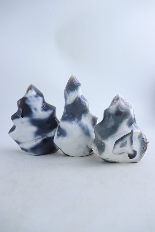 Agate Flames Set of 3