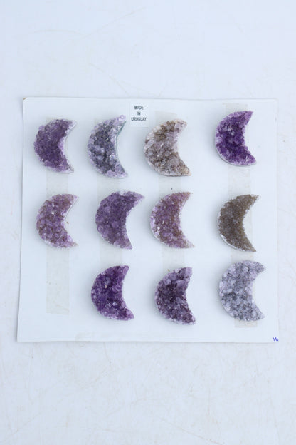 Amethyst Moon Cabs Set of 11 - Expert Supplier of Wholesale Crystals & Bulk Gemstones