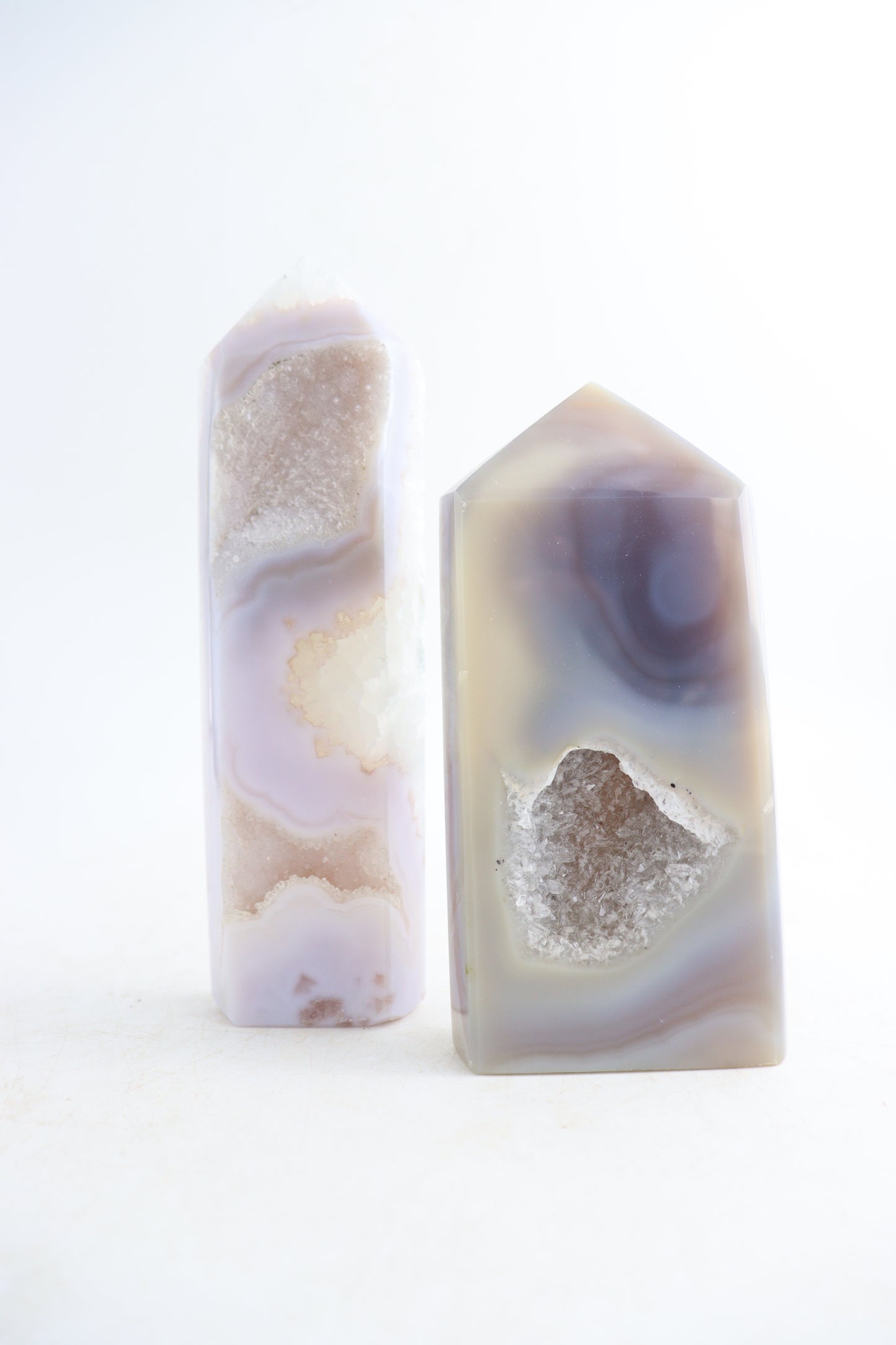 Agate Towers Set of 2 - Mi Esperanza Minerals