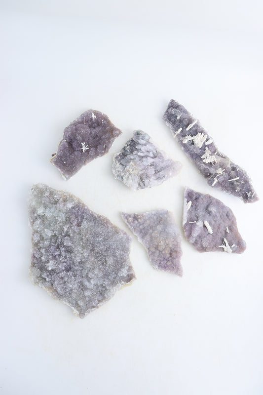 Amethyist Falts Set of 6 - Mi Esperanza Minerals