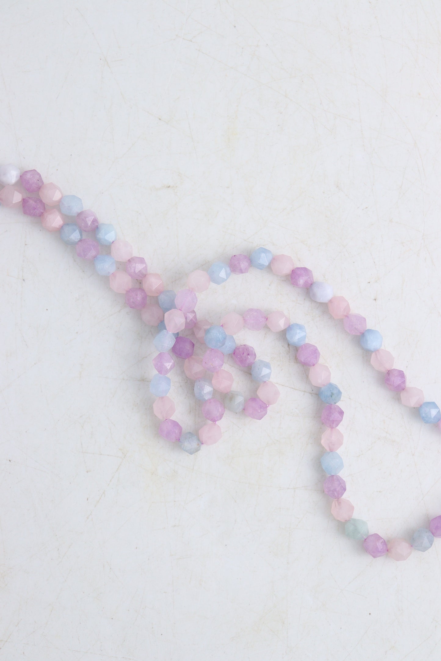 Amethyst+Aquamarine+Rose Quartz 8 mm Faceted Beads