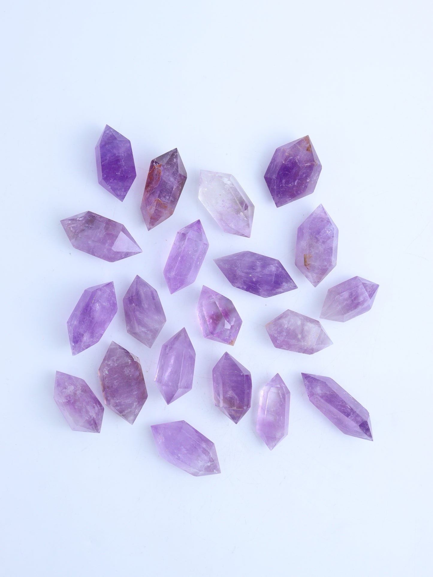 Amethyst Double Points - Expert Wholesale and Supplier of Wholesale Crystals & Bulk Gemstones, ["Amethyst","Mixed Carvings"]