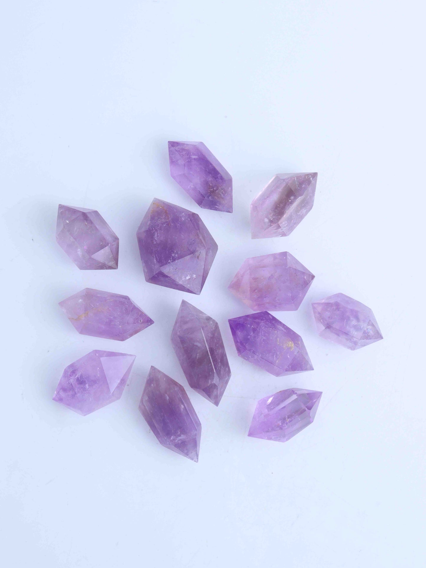 Amethyst Double Points - Expert Wholesale and Supplier of Wholesale Crystals & Bulk Gemstones, ["Amethyst","Mixed Carvings"]