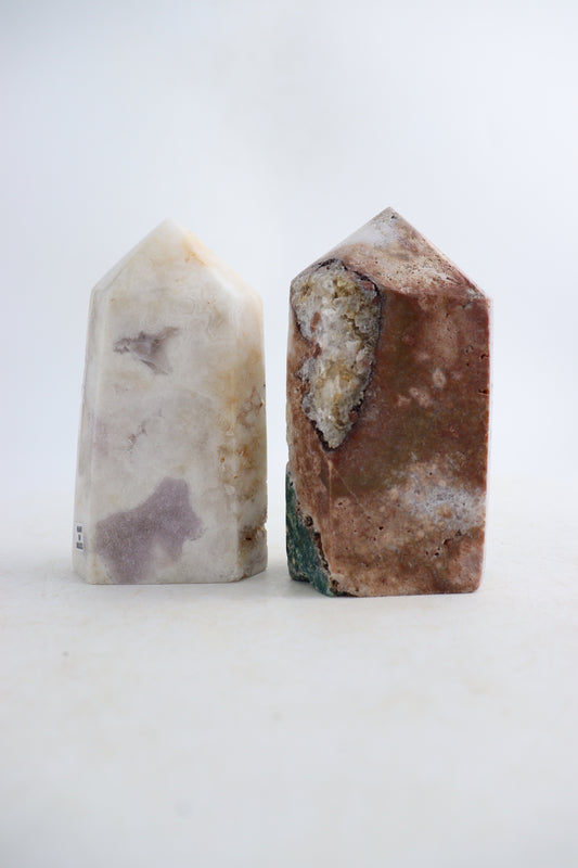 Pink Amethyst Towers Set of 2