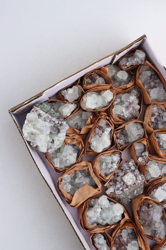 Apophyllite Clusters Flat