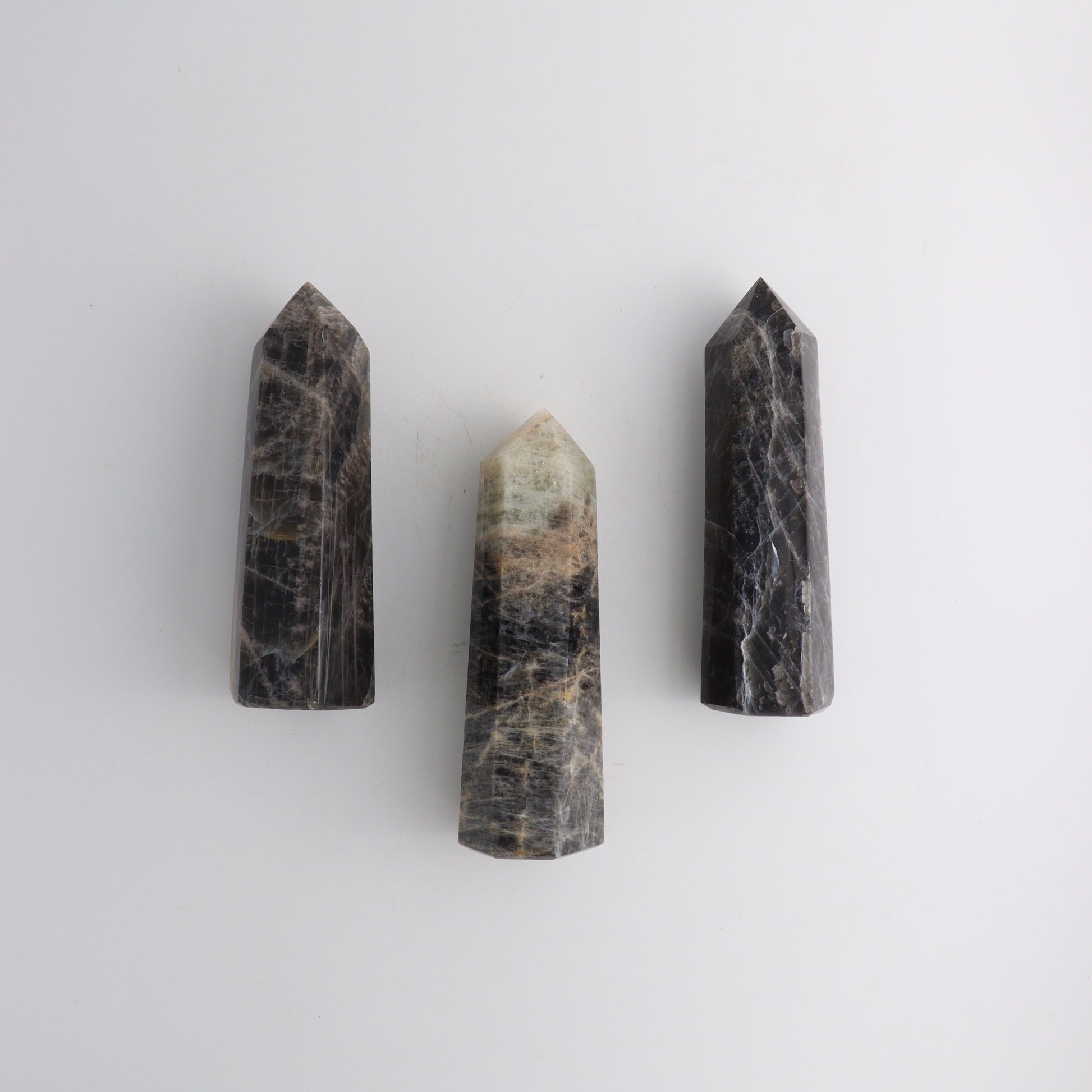 Black Moonstone Towers - Expert Wholesale and Supplier of Wholesale Crystals & Bulk Gemstones, ["Black Moonstone","Madagascar","Towers"]