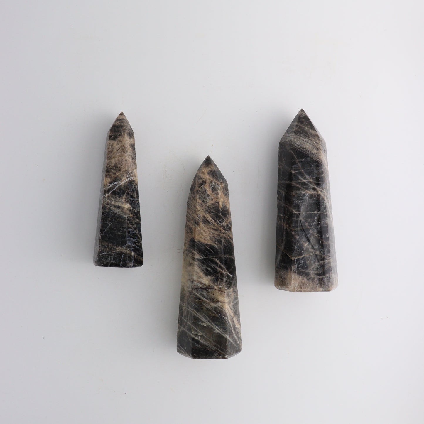 Black Moonstone Towers - Expert Wholesale and Supplier of Wholesale Crystals & Bulk Gemstones, ["Black Moonstone","Madagascar","Towers"]