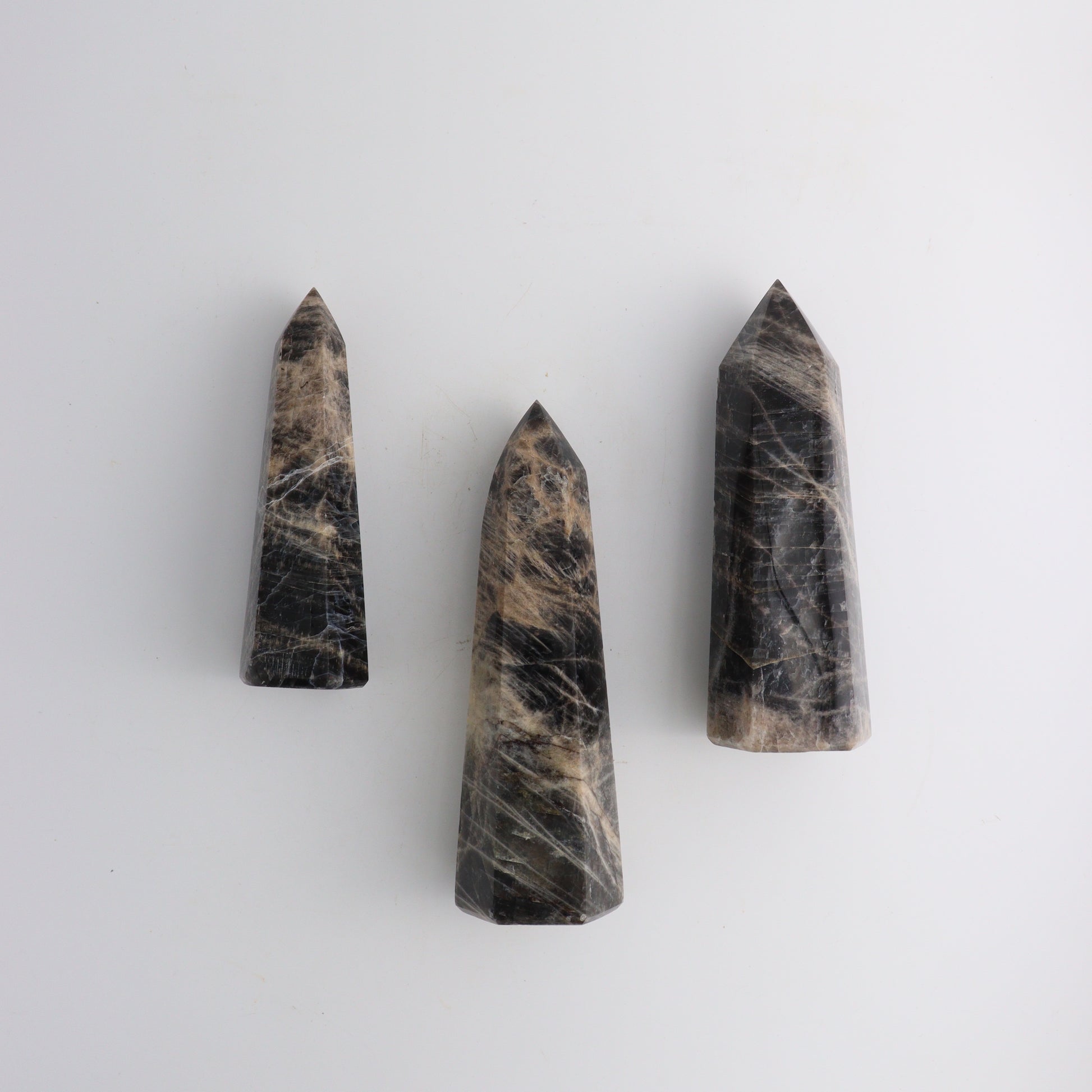 Black Moonstone Towers - Expert Wholesale and Supplier of Wholesale Crystals & Bulk Gemstones, ["Black Moonstone","Madagascar","Towers"]
