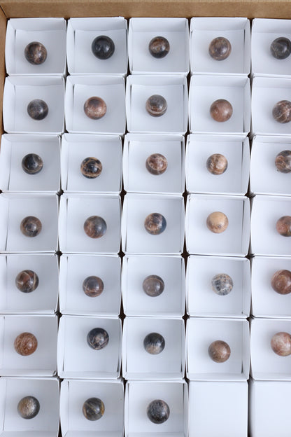 Black Moonstone Spheres - Expert Supplier of Wholesale Crystals & Bulk Gemstones